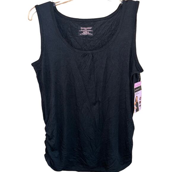 Bamboobies women’s black nursing tank top shirt NWT (small) - Picture 1 of 5